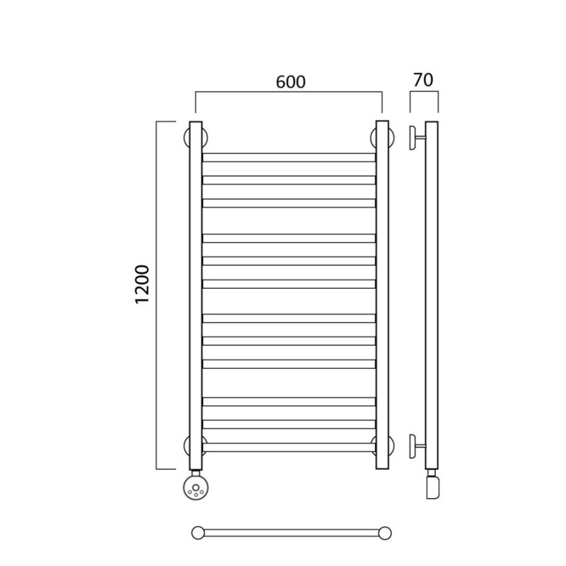 Полотенцесушитель электрический Aquanerzh Прямая 00-12A12060_L