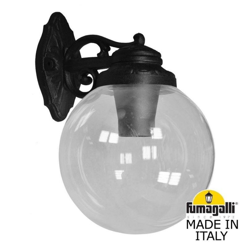 Светильник уличный настенный Fumagalli GLOBE 250 черный, прозрачный G25.131.000.AXF1RDN фото 1