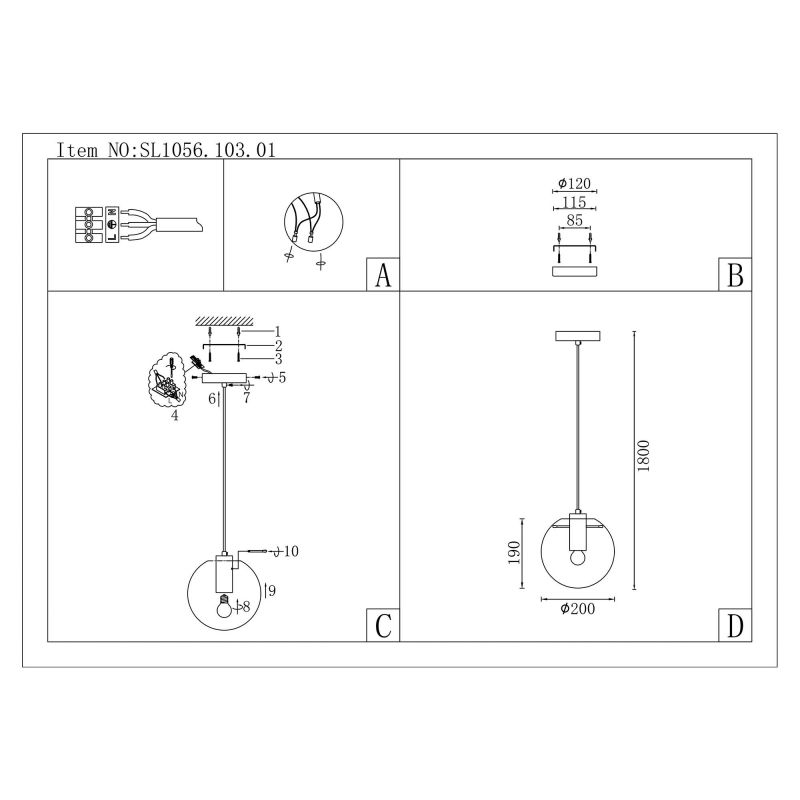 Подвес ST Luce NOOR SL1056.103.01