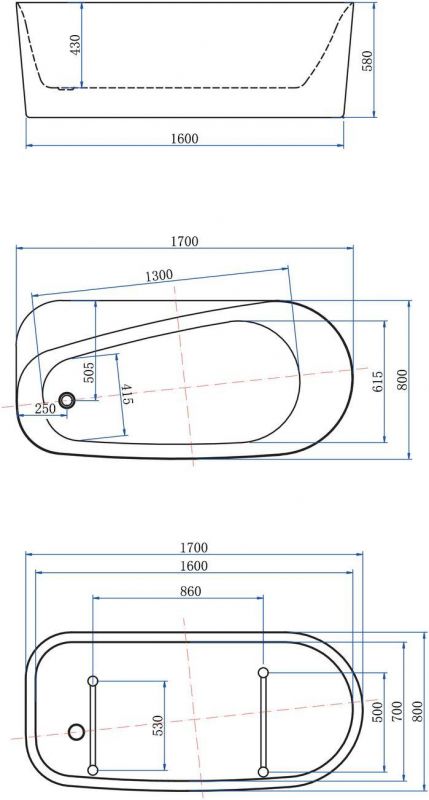 Акриловая ванна Allen Brau Priority 1 170x80 2.31001.20 белый глянец фото 6
