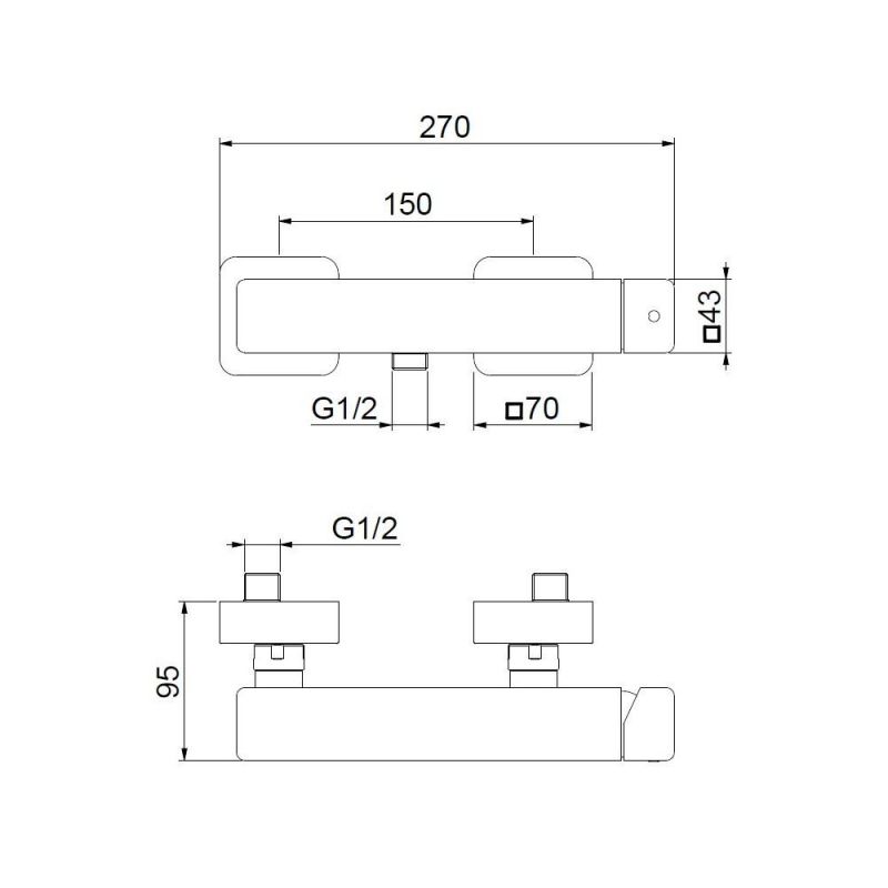 Смеситель для душа Webert ONE-X OX870102740, белый