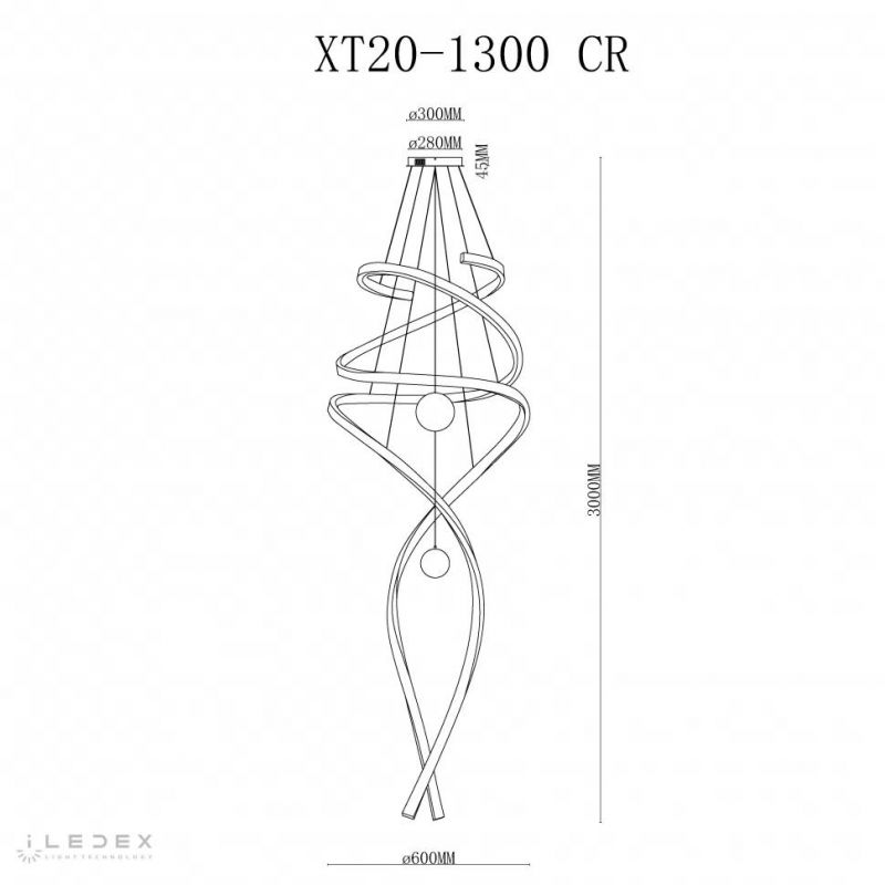 Светильник подвесной iLedex Axis XT20-1300 CR