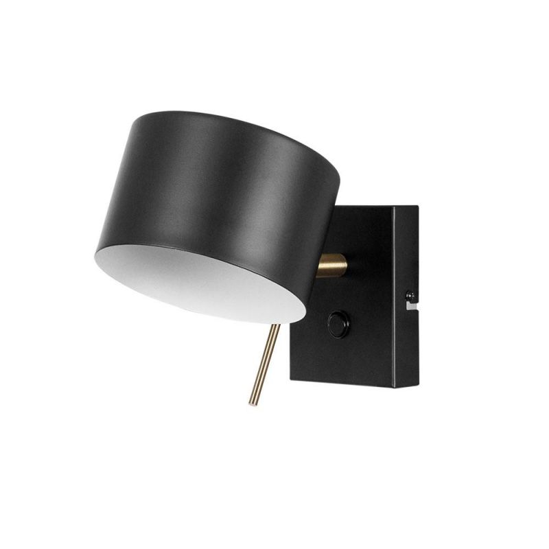 Настенный светильник с выключателем ARTE LAMP SEBASTIAN A7051AP-1BK фото 1