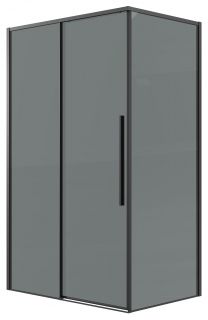Душевой уголок Grossman Galaxy 120.K33.01.1410.21.10, 140х100 см, профиль черный матовый, стекло тонированное