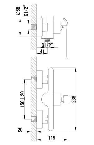 Смеситель для душа Lemark Melange LM4903CW фото 2