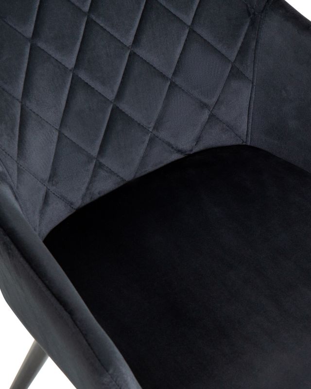 Стул Dobrin 8266-LML ROBERT, цвет сиденья черный велюр (V108-77), цвет основания черный