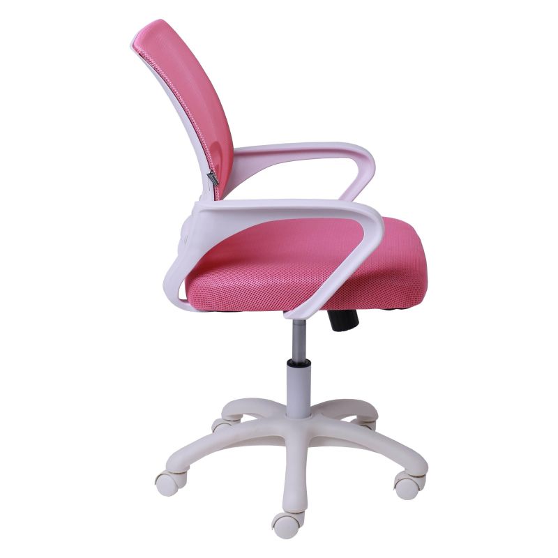 Кресло поворотное RICCI NEW, WHITE (розовый) 91964