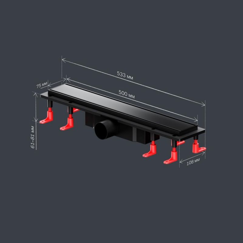 Душевой лоток AM.PM PrimeFlow W02SC-U11-050-04BM черный