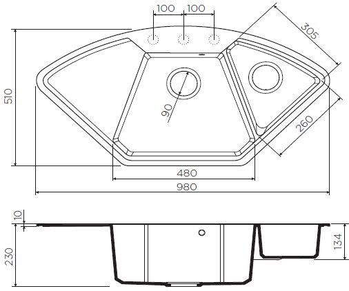 Кухонная мойка Omoikiri Yonaka 98-C-CA 4993716 карамель