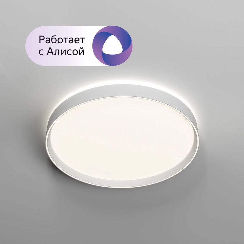 Потолочный светильник Denkirs PLATO 50W, IP 20, 3000K - 6500K, управление пульт Д/У (в комплекте) и Wi-Fi 2,4 Ггц. Эко система Smart Life, Яндекс.Алиса, белый, металл, полимер DK6511-WH фото 1