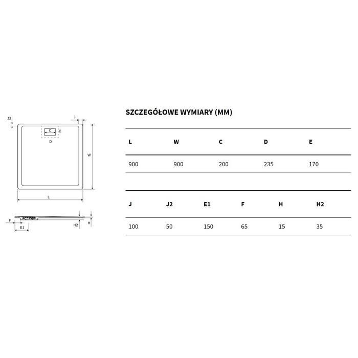 Душевой поддон Excellent Lavano BREX.1102.090.090.CON 90x90 см