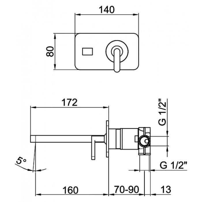 Смеситель для раковины Webert Living LV830606015