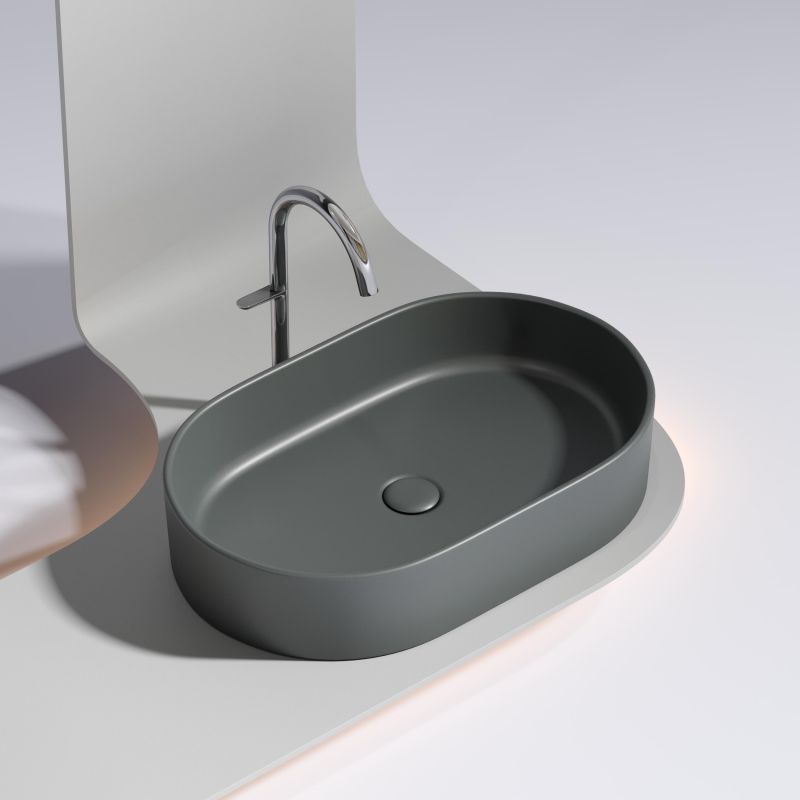 Раковина-чаша Ceramica Nova Element CN6048MDH 60 см, темный антрацит фото 2