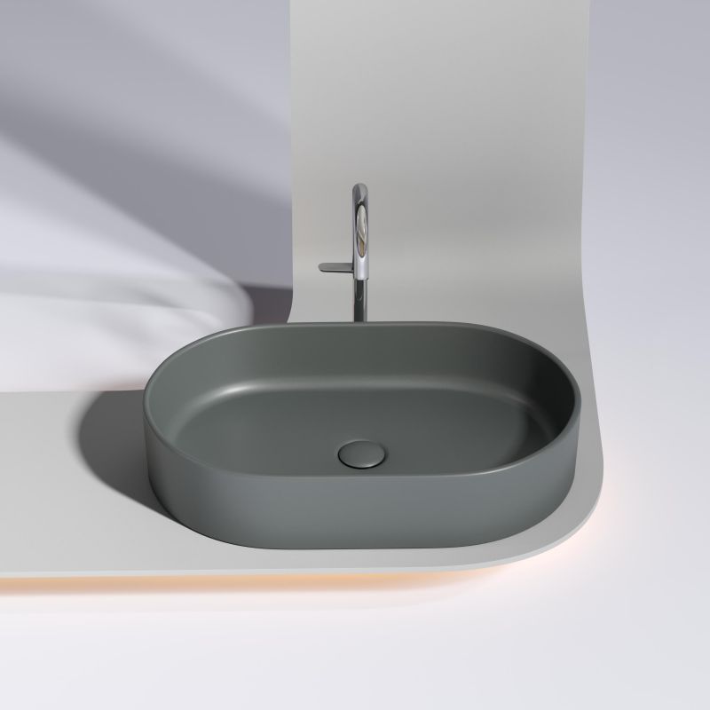 Раковина-чаша Ceramica Nova Element CN6048MDH 60 см, темный антрацит фото 5