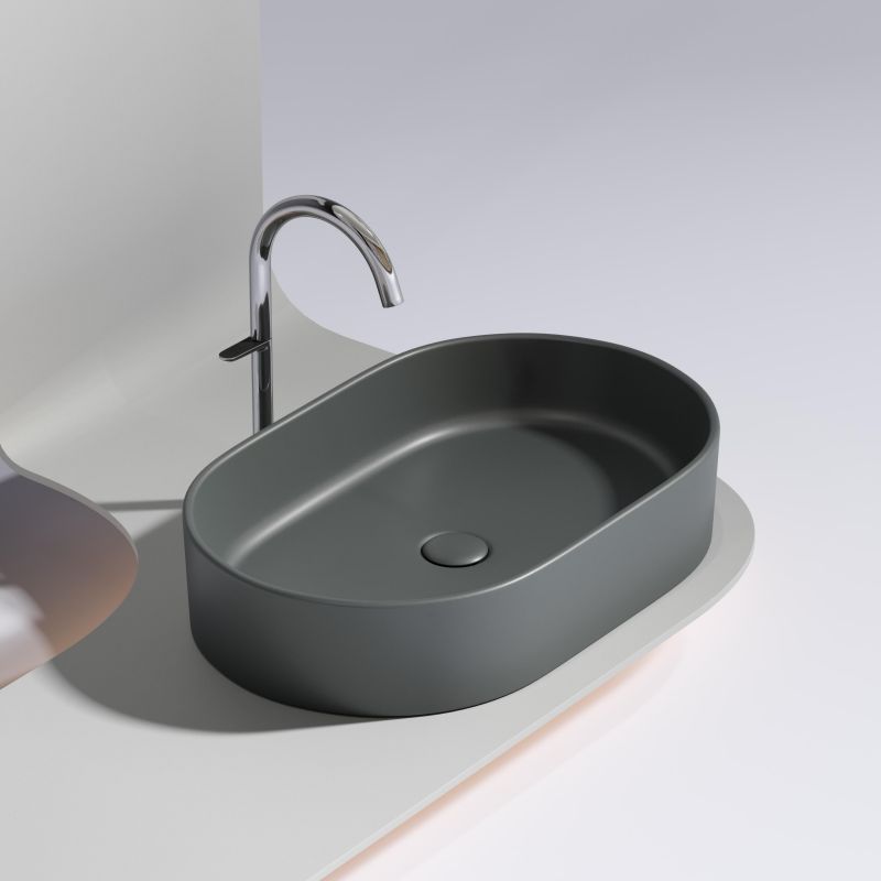 Раковина-чаша Ceramica Nova Element CN6048MDH 60 см, темный антрацит фото 6