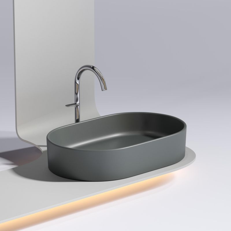 Раковина-чаша Ceramica Nova Element CN6048MDH 60 см, темный антрацит фото 7