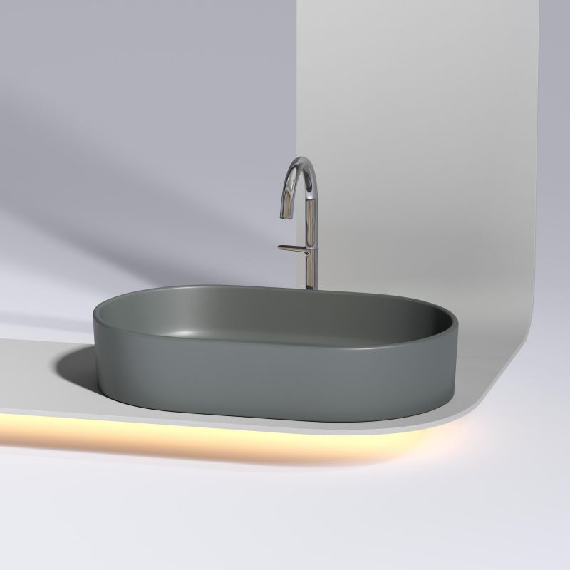 Раковина-чаша Ceramica Nova Element CN6048MDH 60 см, темный антрацит фото 8
