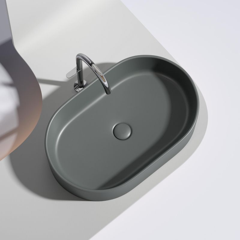 Раковина-чаша Ceramica Nova Element CN6048MDH 60 см, темный антрацит фото 9