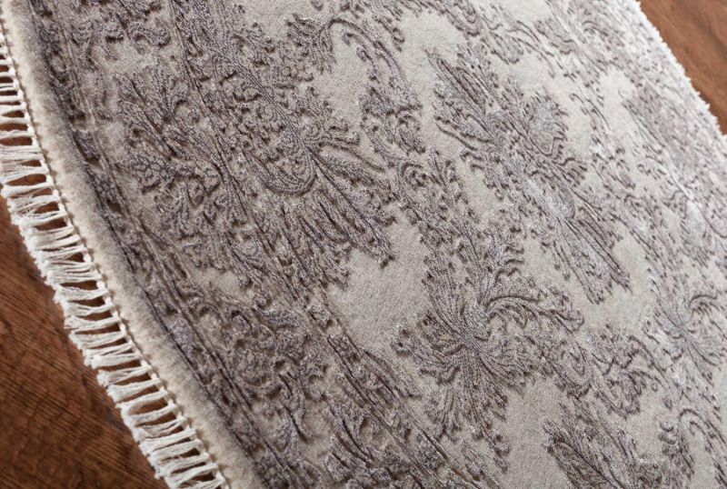 Индийский ковер из шерсти и арт-шёлка Carpet «KING OF AGRA» NO55N-CRE-CRE(Round) 252 x 252 см фото 3