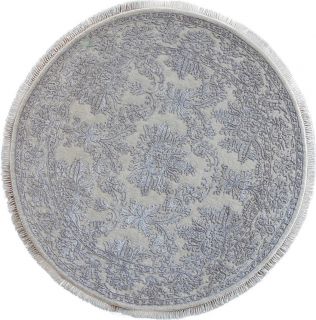 Индийский ковер из шерсти и арт-шёлка Carpet «KING OF AGRA» NO55N-CRE-CRE(Round) 252 x 252 см