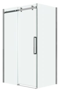 Душевой уголок Grossman Classic 120.K33.04.1410.10.00, 140х100 см, парофиль хром, стекло прозрачное
