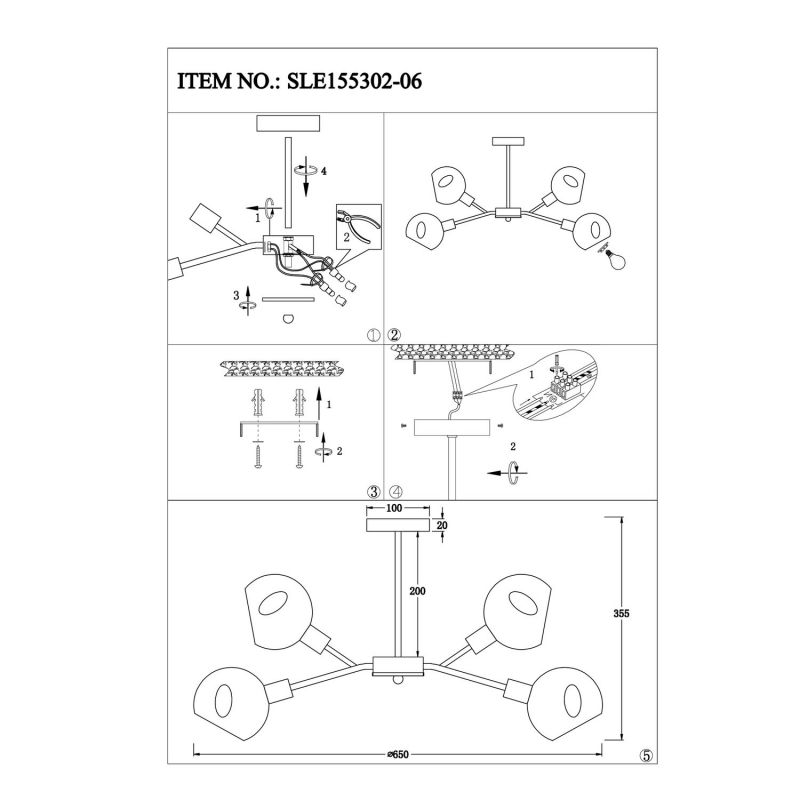 Светильник потолочный Evoluce GENTORE SLE155302-06