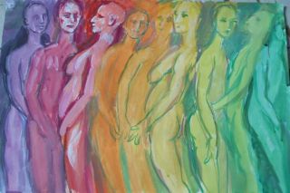 Картина "Ко мне пришла радуга или Люди-радуга" Ягужинская Анна