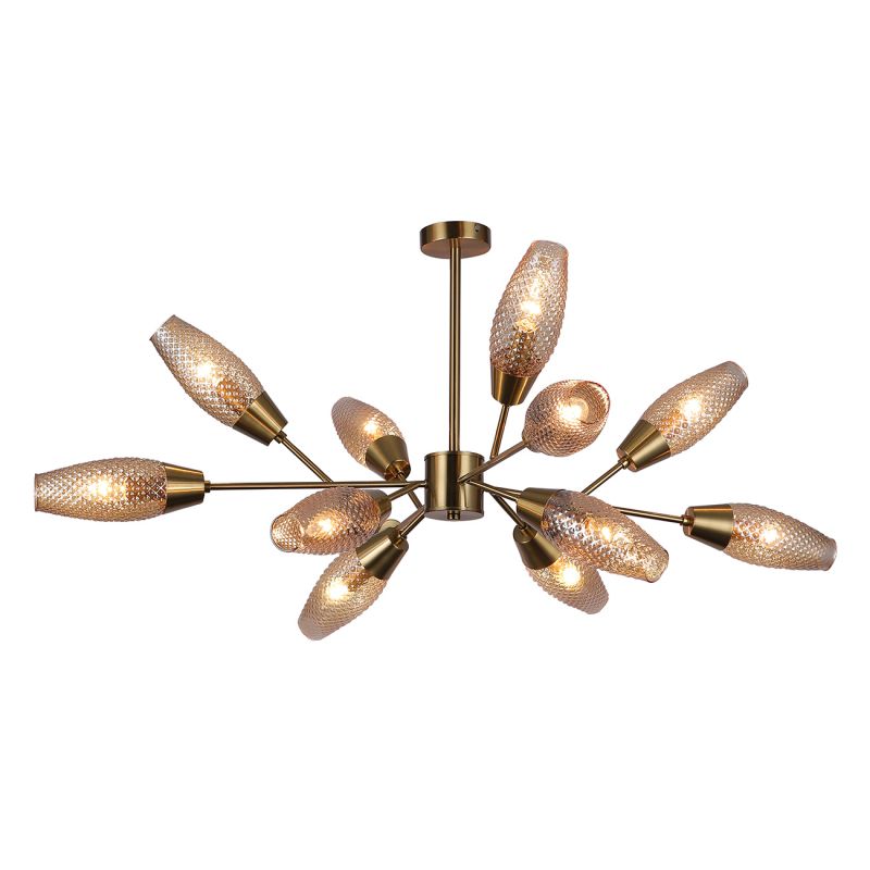 Люстра на штанге Escada DESIRE 10165/12PL E14*60W Copper фото 1