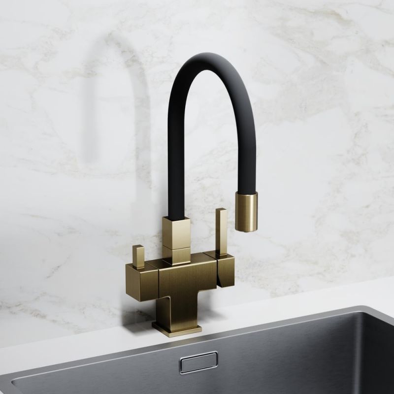 Смеситель для кухни SANCOS Arno SC4005BG, брашированное золото, PVD фото 5