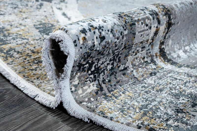 Турецкий ковер из эвкалиптового шёлка и акрила Carpet «ASPENDOS» M175A-C-DGRY-DGRY(Round) 200 x 200 см фото 7