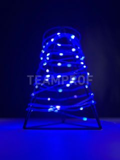Светодиодная гирлянда "Краса" Teamprof 200м, 2000 LED, прозрачный провод, синяя TPF-CR200-24V-T/B