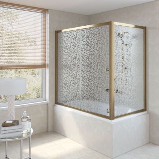 Ограждение на ванну раздвижное Vegas Glass ZV+ZVF 150x70 05 R03, профиль бронзовый, стекло с узором