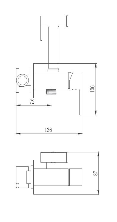 Смеситель с гигиеническим душем Haiba HB5511 фото 2