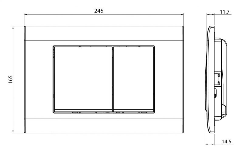 Смывная клавиша Charus Minimalista FP.310.GRP.01 графит, механическая фото 2