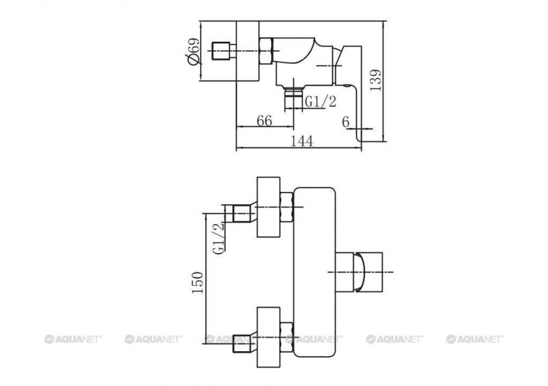 Смеситель для душа Aquanet Arctic AF520-30СW 00216777 фото 2