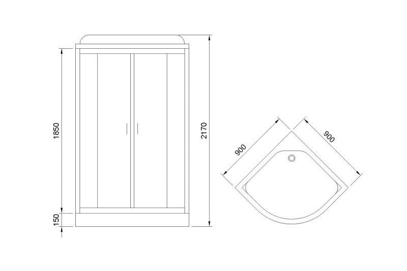 Душевая кабина Royal Bath  НК RB90HK5-WT 90x90 фото 3