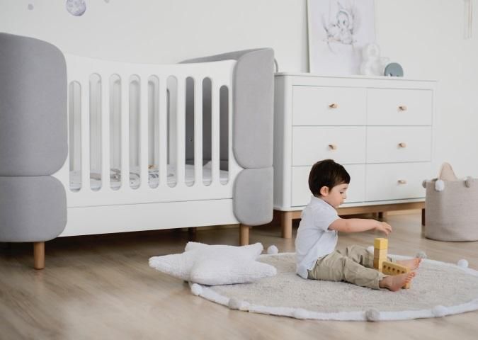 Кроватка-трансформер Ellipsefurniture KIDI Soft (серый) KD040104010190 фото 2