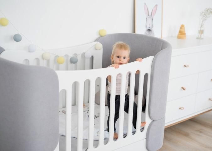 Кроватка-трансформер Ellipsefurniture KIDI Soft (серый) KD040104010190 фото 5