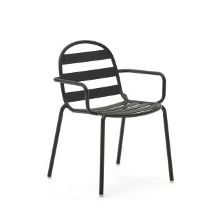 Алюминиевый стул для улицы серого цвета Joncols  La Forma (ex Julia Grup) BD-2607725