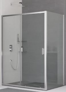 Душевой уголок RGW Classic CL-48 (CL-14 + Z-050-1), профиль хром, стекло прозрачное, 120x90 см
