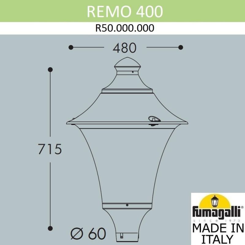 Уличный фонарь на столб FUMAGALLI REMO R50.000.000.AXH27 фото 3