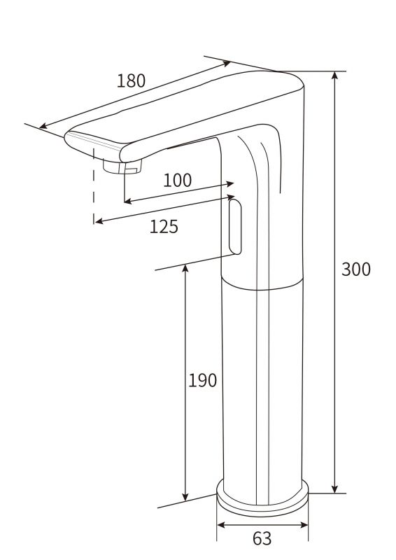 Электронный смеситель для раковины BeWash Photocell BWAM0BH856