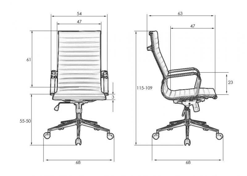 Офисное кресло для руководителей DOBRIN CLARK SIMPLE, белый 101B-LMR CLARK SIMPLE