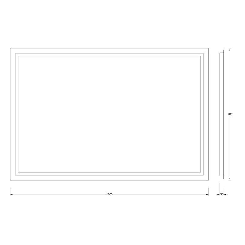 Зеркало для ванной EVOFORM Ledline BY 2138, с LED-светильником 120х80см фото 6