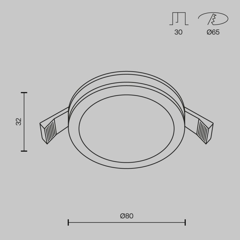 Встраиваемый светильник Maytoni Phanton 7W DL303-L7B4K