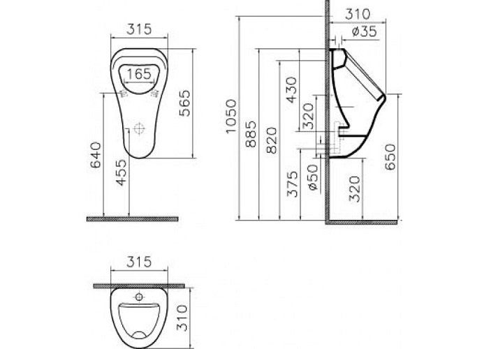 Писсуар подвесной Vitra Urinal 6202B003-0198 фото 2