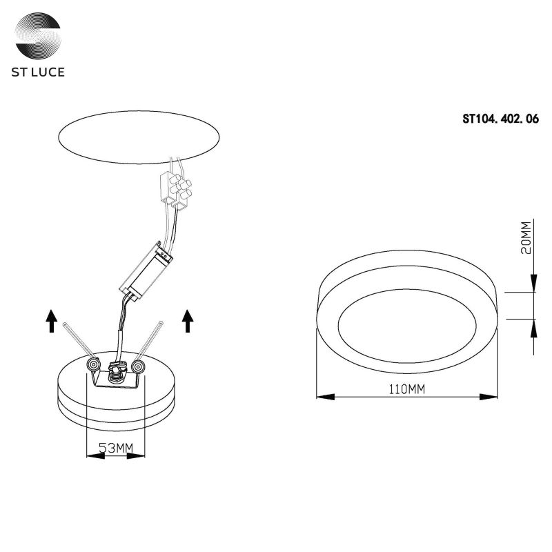 Светильник потолочный ST-Luce CIAMELLA 6W ST104.402.06