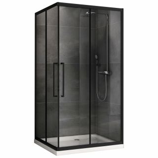 Душевой уголок ABBER Schwarzer Diamant AG02129BH 120х90, профиль черный, стекло прозрачное