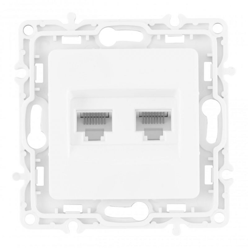 Розетка RJ45 х 2 217.45-2.white Arte Milano