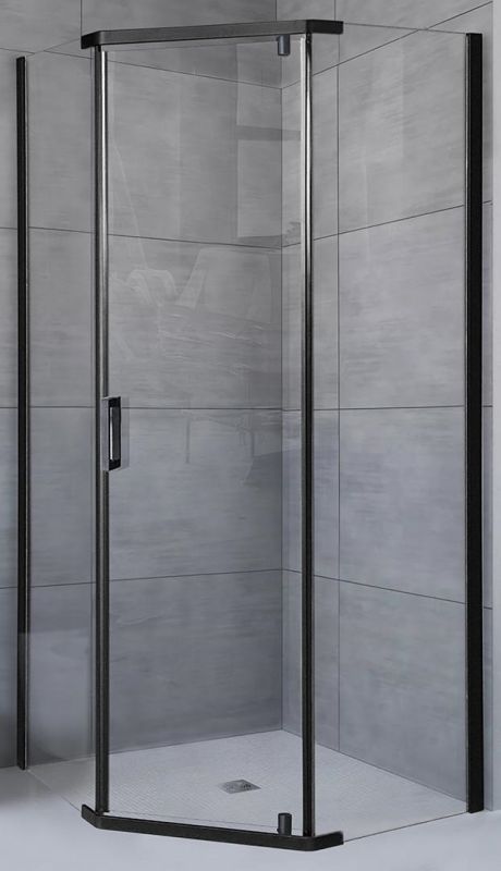 Душевой уголок Royal Bath RB120TR-T, 120х120 см, профиль белый, стекло прозрачное фото 4
